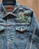 Respect The Locals Bees & Clovers Embroidered Denim Jacket Respect The Locals Bees & Clovers Embroidered Denim Jacket