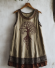 Women's Viking Tree Of Life Celtic Knot Pattern Art Linen Sleeveless Top Women's Viking Tree Of Life Celtic Knot Pattern Art Linen Sleeveless Top