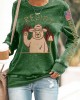 Women's Protect Our National Parks Print Round Neck Sweatshirt Women's Protect Our National Parks Print Round Neck Sweatshirt