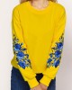 Ukraine Ethnic Floral Embroidered Crewneck Cozy Sweatshirt Ukraine Ethnic Floral Embroidered Crewneck Cozy Sweatshirt