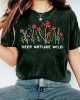 Keep Nature Wild Mushroom Embroidered Cozy T Shirt