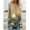 Ancient Japanese Style Wave Print Cozy Long Sleeved Tunic