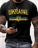 Men's I Stand With Ukraine Print Casual Short Sleeve T-shirt Men's I Stand With Ukraine Print Casual Short Sleeve T-shirt