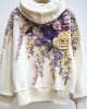 Women's Flowers Embroidery Art Cozy Hoodie Women's Flowers Embroidery Art Cozy Hoodie