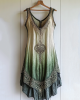 Tribal Viking Celtic Knot Gradient Art Linen Tank Dress