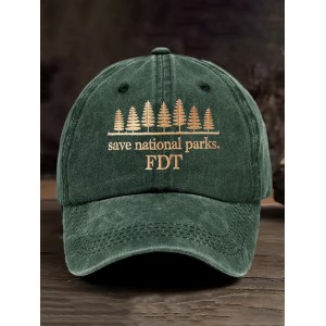 Retro Save National Parks Fdt Printed Baseball Cap