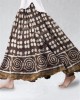 Indigo Earthy Ethnic Block Print Flowy Wide Skirt Indigo Earthy Ethnic Block Print Flowy Wide Skirt