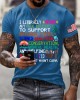 Men's Support National Parks Printed Round Neck T-shirt Men's Support National Parks Printed Round Neck T-shirt