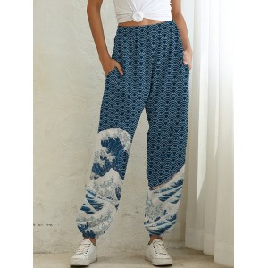 The Great Wave off Kanagawa Japanese Art Sweatpants