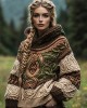 Women's Vintage Celtic Knot Jacquard Hooded Sweater Women's Vintage Celtic Knot Jacquard Hooded Sweater