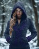 Women's Viking Celtic Knot Jacquard Knit Hooded Sweater