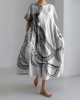 Japanese Art Octopus And Crab Print Casual Art Linen Blend Maxi Dress Japanese Art Octopus And Crab Print Casual Art Linen Blend Maxi Dress