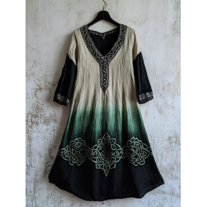 Vintage Tribal Celtic Knot Life Of Tree Gradient Art Art Maxi Dress