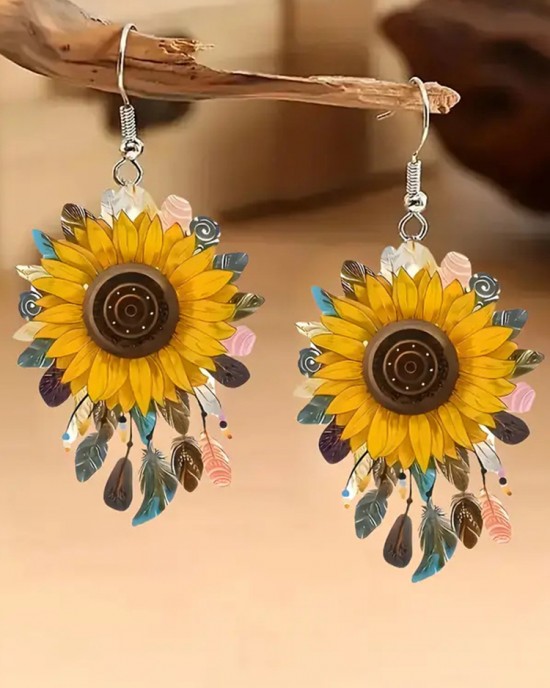 Ukraine Hopeful Sunflower Earrings Ukraine Hopeful Sunflower Earrings
