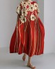 Classy Flowers Japanese Art Linen Blend Maxi Dress