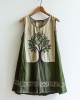 Women's Viking Tree Of Life Celtic Knot Pattern Art Linen Sleeveless Top