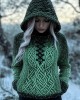 Snow Glitter Gradient Vintage Celtic Hooded Sweater Snow Glitter Gradient Vintage Celtic Hooded Sweater