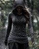 Women's Viking Jacquard Celtic Knot Art Hooded Women's Viking Jacquard Celtic Knot Art Hooded
