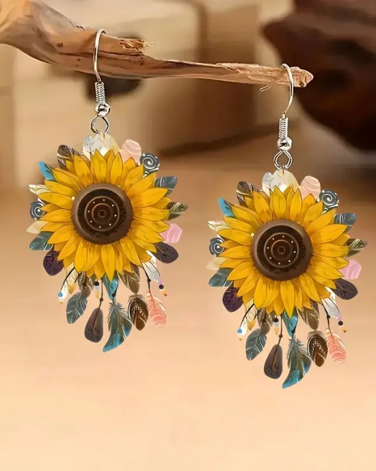 Ukraine Hopeful Sunflower Earrings Ukraine Hopeful Sunflower Earrings