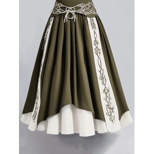 Women's Vintage Viking Rune Cotton And Linen Casual Skirt