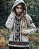 Viking Valknut Embroidered Retro Jacquard Cozy Hooded Sweater Viking Valknut Embroidered Retro Jacquard Cozy Hooded Sweater