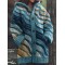 Beach Sea Waves Inspired Jaquard Cozy Hooded Cardigan