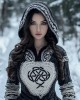 Women's Tribal Style Jacquard Cozy Knit Hooded Sweater Women's Tribal Style Jacquard Cozy Knit Hooded Sweater