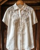 Women's Retro Floral Lace Embroidery Art Shirt Women's Retro Floral Lace Embroidery Art Shirt