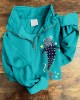 Whale Shark Embroidered Zip Up Comfy Sweatshirt Whale Shark Embroidered Zip Up Comfy Sweatshirt