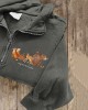 The Locals Animal Embroidered Zipper Sweatshirt