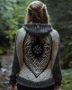 Vintage Viking Vegvisir Celtic Cozy Chunky Hooded Cardigan Vintage Viking Vegvisir Celtic Cozy Chunky Hooded Cardigan