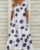 Geometric Lines Lace Patchwork Sleeve Midi Dress