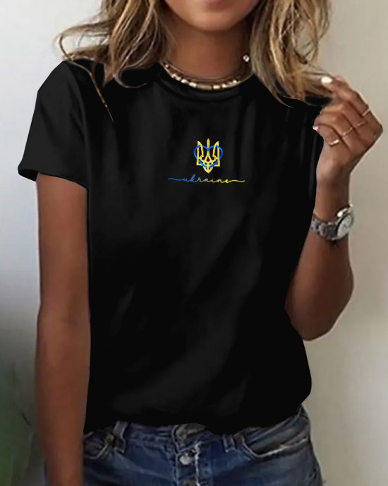 Women's Ukraine Love Art Short Sleeve T-shirt Women's Ukraine Love Art Short Sleeve T-shirt