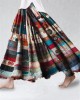 Vintage Boho Colorful Textile Flowy Wide Skirt Vintage Boho Colorful Textile Flowy Wide Skirt