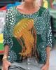 Ocean Dot Jellyfish Pattern Women's Linen Shirt Ocean Dot Jellyfish Pattern Women's Linen Shirt