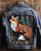 Respect The Locals Forest Fox Embroidered Denim Jacket Respect The Locals Forest Fox Embroidered Denim Jacket