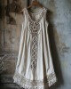 Vintage Tribal Celtic Knot Lace Art Linen Tank Dress