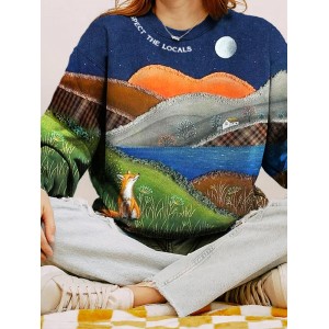 Protect Forest Animals Awareness Vintage Women's Sweatshirt