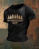 Men's Retro Save National Parks Fdt Printed Casual Crew Neck T-shirt