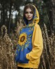 Ukrainian Sunflower Embroidered Print Women's Hooded Sweatshirt