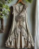 Tribal Viking Life Of Tree Celtic Knot Lace Art Linen Tank Dress
