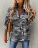 Vintage Striped Casual Women'S Shirt Vintage Striped Casual Women'S Shirt