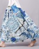 Vintage Bohemian Patch Textile Linen Skirt Vintage Bohemian Patch Textile Linen Skirt