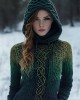 Vintage Celtic Mystical Gradient Cozy Hooded Sweater