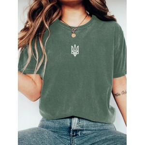 Women's Trident Ukraine Print Casual T-shirt