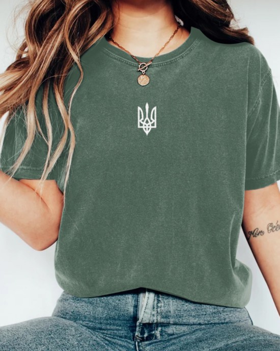 Women's Trident Ukraine Print Casual T-shirt Women's Trident Ukraine Print Casual T-shirt