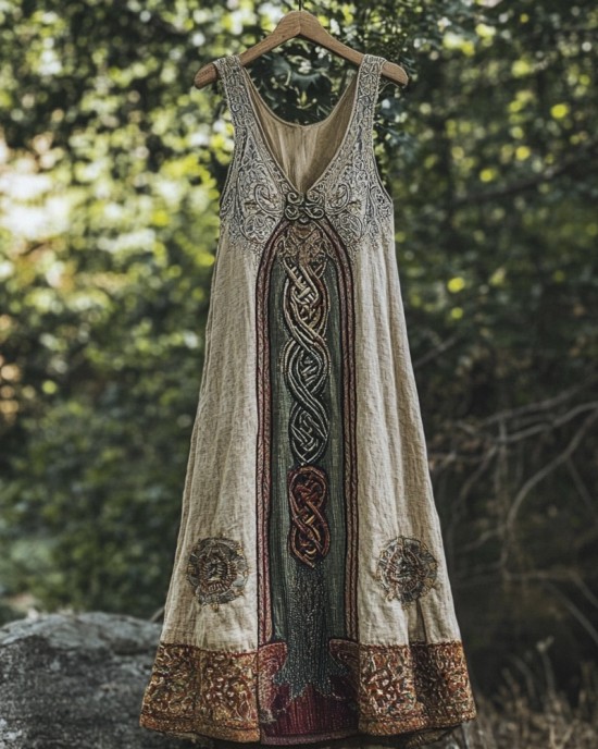 Vintage Celtic Myths Linen Tank Dress Vintage Celtic Myths Linen Tank Dress