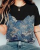 Mountains & Waves Landscape Japanese Art Vintage T Shirt