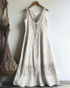 Vintage Celtic Knot Lace Patchwork Linen Tank Dress