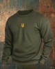 Men's Ukraine Trident Embroidered Crew Neck Casual Sweatshirt Men's Ukraine Trident Embroidered Crew Neck Casual Sweatshirt